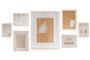 DKD Home Decor Marco de Fotos Moderno Marron Natural MDF Cristal Set de 7 Piezas 32.5 x 45 x 1.5 cm