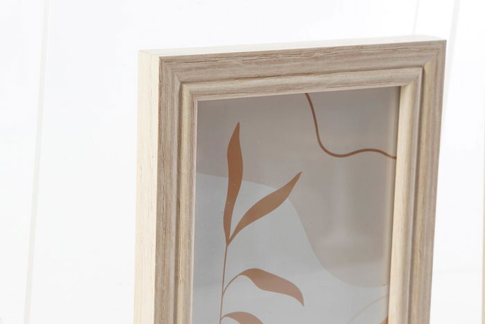 DKD Home Decor Marco de Fotos Moderno Marron Natural MDF Cristal Set de 7 Piezas 32.5 x 45 x 1.5 cm