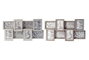 DKD Home Decor Marco Multifoto Urban Gris Marron 2 Unidades 3 x 32 x 60 cm