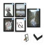 DKD Home Decor Marco Multifoto Moderno Negro 23 x 28 x 2 cm Set de 5