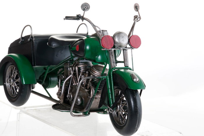 DKD Home Decor Vehiculo Decoracion Vintage Negro Verde Metal 37 x 19 x 16 cm (2 Unidades)