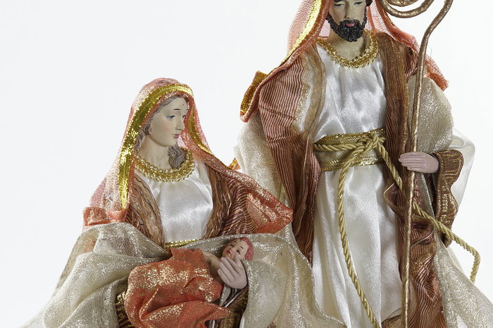 DKD Home Decor Nacimiento Navidad Blanco Dorado 49 x 5 x 49 cm DKD Home Decor Nacimiento Navidad Blanco Dorado 49 x 5 x 49 cm