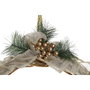 DKD Home Decor Corona de Poliéster Blanca y Dorada 49x5x49 cm