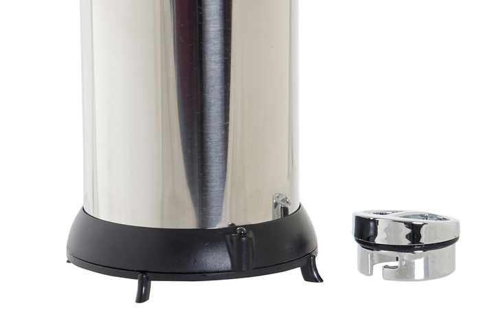 DKD Home Decor Dispensador Plateado Negro ABS Automático 7.5 x 19 x 11.1 cm