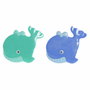 DKD Home Decor Set de 6 Alfombrillas Antideslizantes Ballena Azul y Turquesa