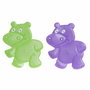 DKD Home Decor Set de 6 Antideslizantes de PVC Hipopótamo Lila y Verde