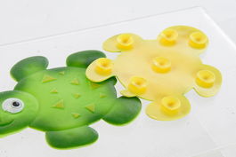 DKD Home Decor Antideslizantes Tortuga PVC Verde Amarillo 1x10x11.5 cm Set de 6