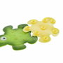 DKD Home Decor Antideslizantes Tortuga PVC Verde Amarillo 1x10x11.5 cm Set de 6