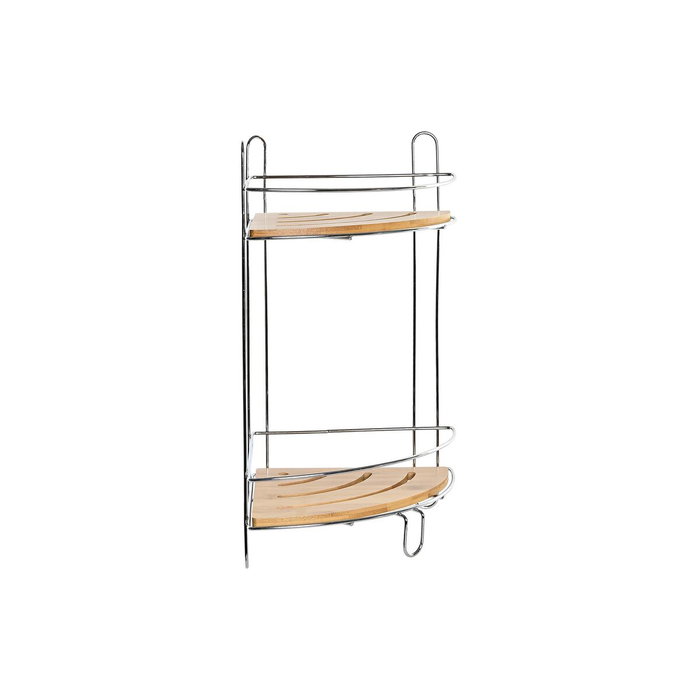 DKD Home Decor Estantería de Pared para Ducha de Bambú 19,5x19,5x36,5 cm