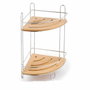 DKD Home Decor Estantería de Pared para Ducha de Bambú 19,5x19,5x36,5 cm