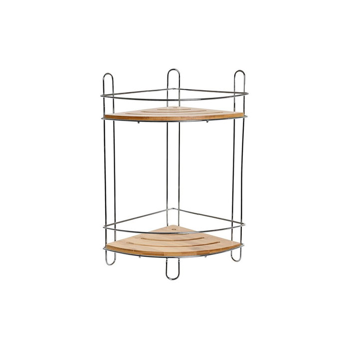 DKD Home Decor Estantería de Pared para Ducha de Bambú 19,5x19,5x36,5 cm