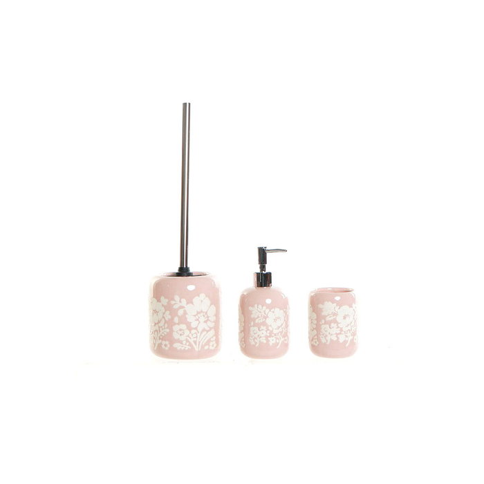 DKD Home Decor Set de 3 Baños Shabby Rosa Blanco Cerámica 8 x 17.5 x 8 cm DKD Home Decor Set de 3 Baños Shabby Rosa Blanco Cerámica 8 x 17.5 x 8 cm