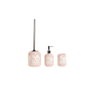 DKD Home Decor Set de 3 Baños Shabby Rosa Blanco Cerámica 8 x 17.5 x 8 cm