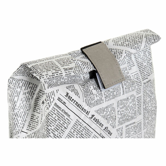 DKD Home Decor Bolsa Térmica con Estampado de Periódico