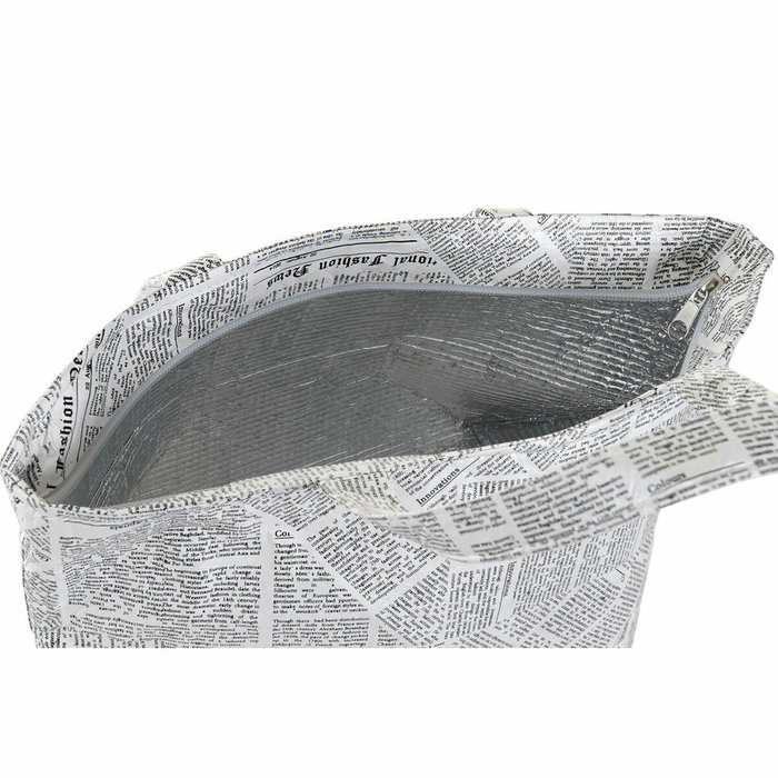 DKD Home Decor Bolsa Térmica con Diseño de Periódico
