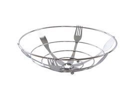 DKD Home Decor Frutero Basicos Plateado Metal Cromado 8.5 x 26 cm