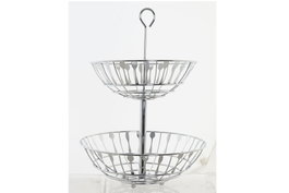 DKD Home Decor Frutero Basicos Metal Cromado Plateado 28 x 28 x 40 cm
