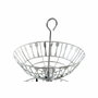DKD Home Decor Frutero de Metal Cromado Plateado de 2 Niveles con Colección Cubiertos 21