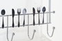 DKD Home Decor Perchero de Metal para Cubiertos Cromado Plateado