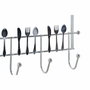 DKD Home Decor Perchero de Metal para Cubiertos Cromado Plateado
