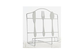 DKD Home Decor Atril de Metal Cromado Plateado para Cubiertos