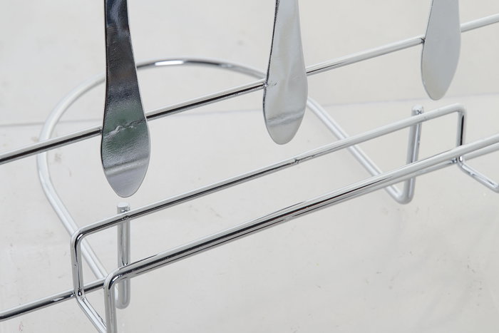 DKD Home Decor Atril de Metal Cromado Plateado para Cubiertos