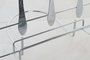 DKD Home Decor Atril de Metal Cromado Plateado para Cubiertos