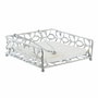 DKD Home Decor Servilletero Metal Margaritas Cromado