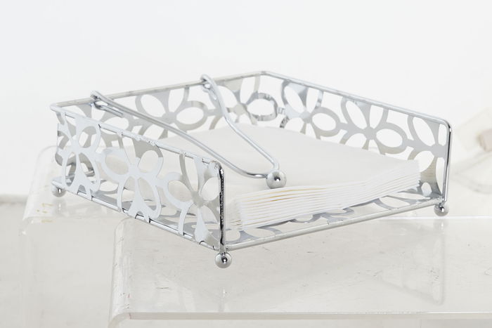 DKD Home Decor Servilletero Margaritas Metal Cromado Plateado 19 x 6 x 18 cm DKD Home Decor Servilletero Margaritas Metal Cromado Plateado 19 x 6 x 18 cm