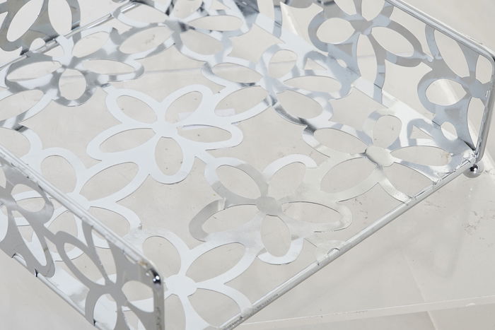 DKD Home Decor Servilletero Margaritas Metal Cromado Plateado 19 x 6 x 18 cm DKD Home Decor Servilletero Margaritas Metal Cromado Plateado 19 x 6 x 18 cm