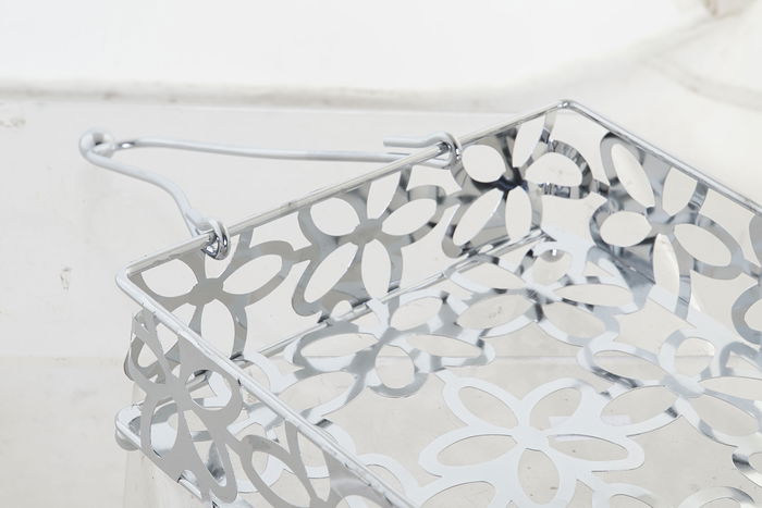 DKD Home Decor Servilletero Margaritas Metal Cromado Plateado 19 x 6 x 18 cm DKD Home Decor Servilletero Margaritas Metal Cromado Plateado 19 x 6 x 18 cm