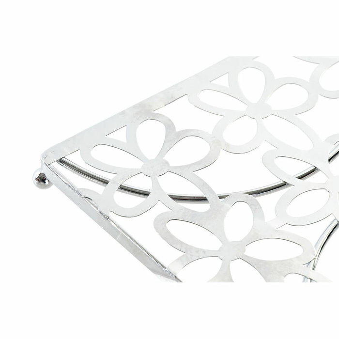 DKD Home Decor Salvamantel de Metal Margaritas Cromado Plateado DKD Home Decor Salvamantel de Metal Margaritas Cromado Plateado