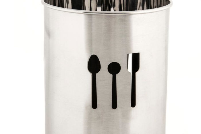 DKD Home Decor Cubertero Plateado Inox 10 x 10 x 18 cm