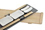 DKD Home Decor Set de 9 Piezas Bambu Pizarra Negro Natural Marron Sushi Oriental 10 x 3.5 x 30 cm