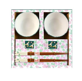 DKD Home Decor Set de 6 Piezas Sushi Oriental 25 x 6.5 x 25 cm Porcelana y Madera Verde Blanco