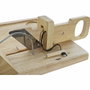 DKD Home Decor Cortador de Embutido Rubberwood e Inox Natural 29x29x10 cm