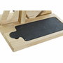 Cortador DKD Home Decor Embutido Madera de caucho Acero Inoxidable Pizarra 26 x 20 x 10 cm