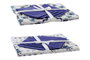 DKD Home Decor Mantel Tradicional Azul Blanco Set de 5 Unidades 150 x 150 cm