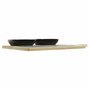 DKD Home Decor Tabla Aperitivo Cottage de Bambú, Pizarra y Gres, Negro/Natural, Set de 4