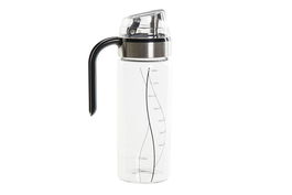 DKD Home Decor Aceitera Vinagrera Transparente Negro Borosilicato Inox 7 x 22 x 10.5 cm