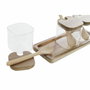 DKD Home Decor Set de 3 Azucareros de Borosilicato 150ml