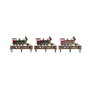 DKD Home Decor Set de 3 Percheros de Pared en Metal y MDF
