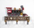 DKD Home Decor Perchero Pared Vintage Rojo Negro Metal y MDF 29 x 8 x 20 cm (3 Unidades)