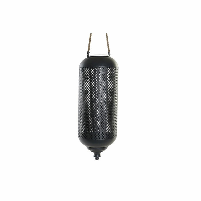 DKD Home Decor Portavelas Metal y Cuerda Negro y Marrón 22x22x63 cm DKD Home Decor Portavelas Metal y Cuerda Negro y Marrón 22x22x63 cm