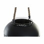 DKD Home Decor Portavelas Metal Cuerda 22x22x43 Negro y Marrón