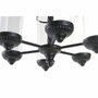 DKD Home Decor Portavelas de Metal y Cristal con Techo Negro