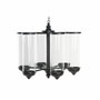 DKD Home Decor Portavelas de Metal y Cristal con Techo Negro