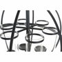 DKD Home Decor Portavelas de Metal y Cristal Negro 60x60x73 cm