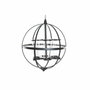 DKD Home Decor Portavelas de Metal y Cristal Negro 60x60x73 cm