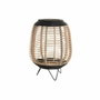 DKD Home Decor Portavelas de Bambú y Cristal Marrón Natural 32x32x43 cm